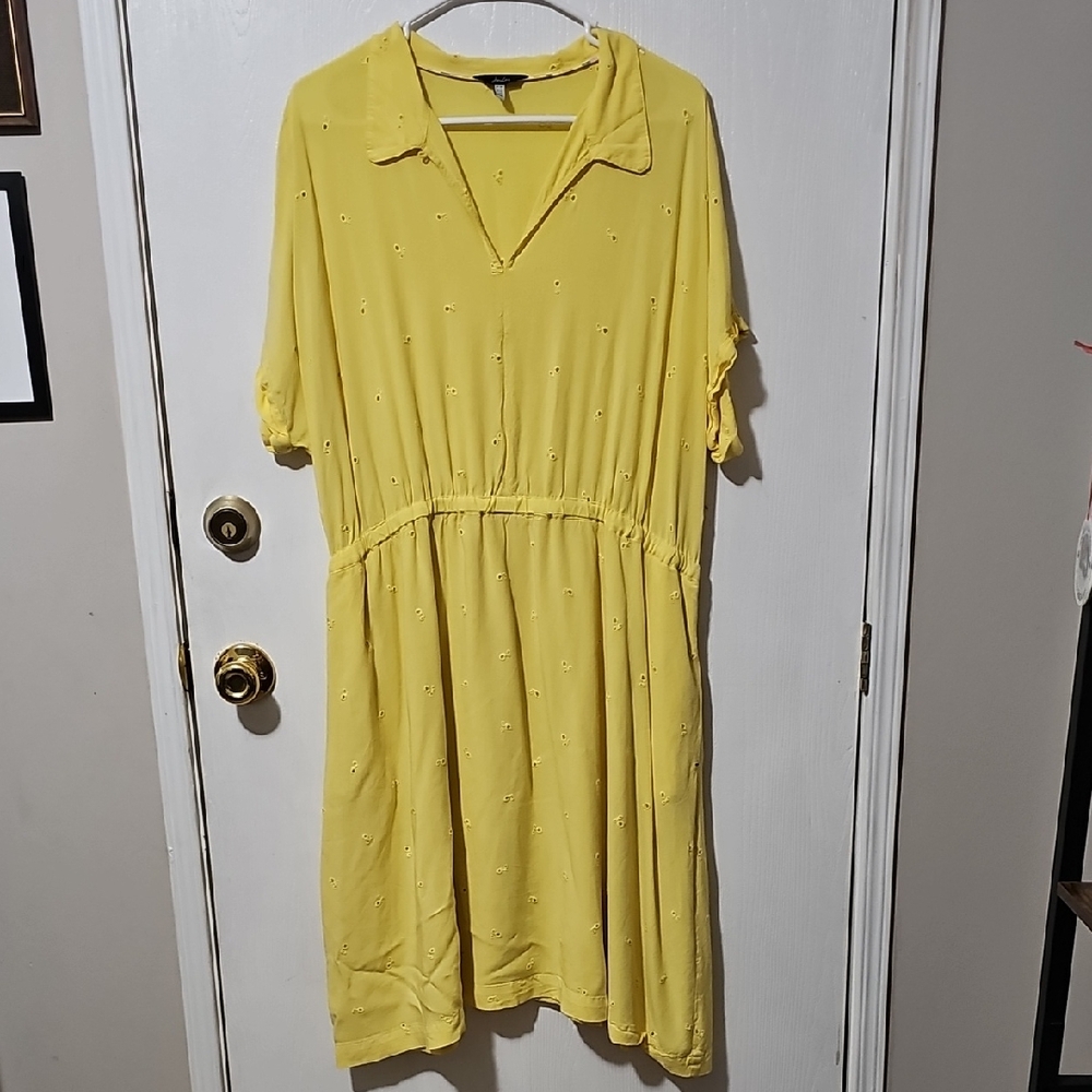 Joules Yellow Midi Dress